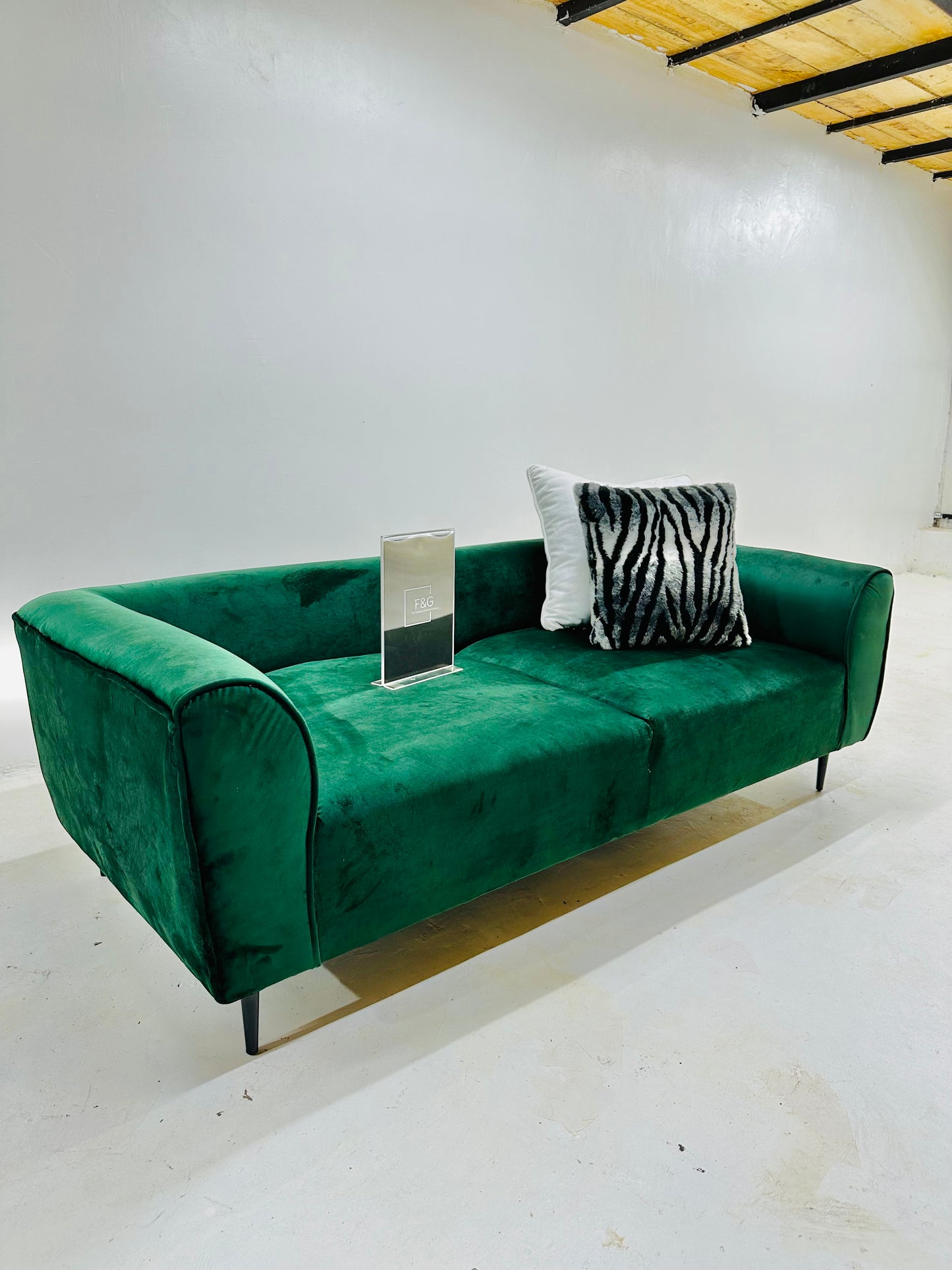Low Back Couch (Velvet Green)